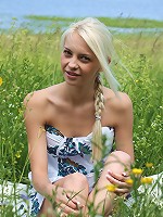 Naked girl outside