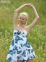 Naked girl outside